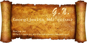 Georgijevits Nárciusz névjegykártya